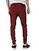 Italy Morn Men Jogger Chinos Pants Casual Khakis Drop Crotch Jogging Twill M Burgundy