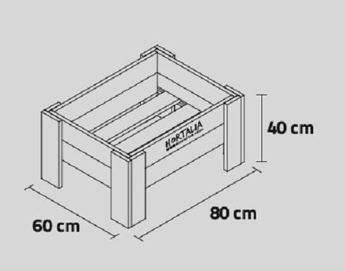 Hortalia Huerto urbano jardinera GARDENBRICO M40 80x60x40 80L ...