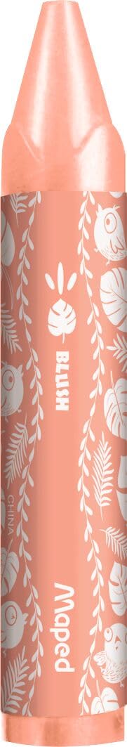 Maped - Maxi-Wachsmalstifte JUNGLE FEVER JUMBO- Kinderwachsstifte - Wachsmalkreiden für Babys ab 1 Jahr - Dreieckige Form - Erster Jumbo-Wachsmalstift - Kartonschachtel mit 12 Jumbo-Wachsmalstifte 6