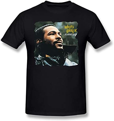Marvin Gaye What's Going On Cotton Youth Men Fashion Short Sleeves T Shirt Tops Black