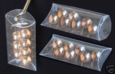 Amazon Com 50 Pk 3x2x11 16 Clear Pvc Pillow Box Round Hang Hole