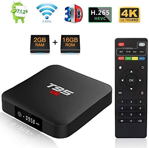 T95 S1 Android 7.1 tv Box with 2GB RAM/16GB ROM Amlogic S905W Quad-core Digital Display HDMI HD Support 2.4G WiFi 3D 4K