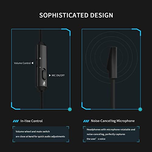 NUBWO N12 Gaming Headset for Xbox One PS4 PC with Flexible Mic Comfort Rotatable Earmuffs, Stereo Sound, Easy Volume Control for Xbox One S/X Playstation 4 Computer Laptop (Black)