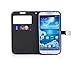 Galaxy S4 Case,Case for Samsung Galaxy i9500,by Ailun,Wallet Case,with S-View Function,PU Leather Case,Credit Card Holder,Flip Cover Skin[Black]