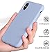 Miracase Liquid Silicone Case Compatible with iPhone Xs (2018)/ iPhone X(2017) 5.8 inch, Gel Rubber Full Body Protection Shockproof Cover Case Drop Protection Case Purple