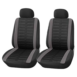 Upgrade4cars Autostoel-Hoezen Voorstoelen Universeel Zwart Grijs | Universele Autostoel-Hoes voor Bestuurdersstoel en…