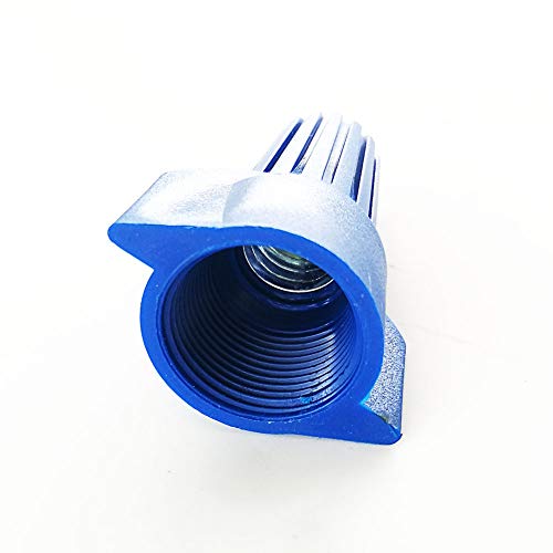 HS HP17 Double Wings Electrical Wire Connectors,14-6 AWG,Scew-On Wire Cap Nuts with Spring Insert UL Listed 100 PCS,Blue - Thumbnail 2