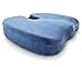 Crafty World Comfy Pro Memory Foam Seat Cushion - Provides Rapid Relief from Back, Tailbone, Hip & Sciatica Pain - Ideal for Home, Office, Car - Blue