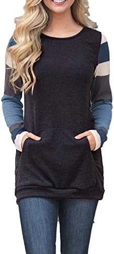 HARHAY Women's Cotton Knitted Long Sleeve Lightweight Tunic Sweatshirt Tops
