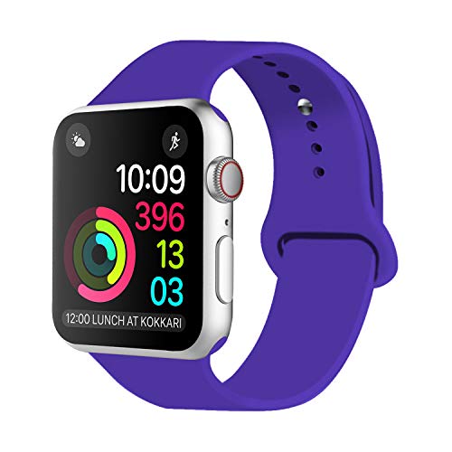 IDON Sport Watch Band, Soft Silicone Replacement Sports Band Compatible with Watch Band 2018 Series 4/3/2/1 38MM 40MM 42MM 44MM for Watch All Models