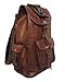 DHK 24'' Genuine Leather Vintage Handmade Casual Women Cross body Messenger Laptop Work Backpack Travel Rucksack