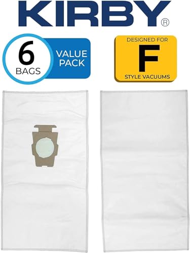 Kirby 204814 Micron Magic HEPA Filter Plus Bags, 6, White Vacuum Bags… (6 Pack Filter bags)