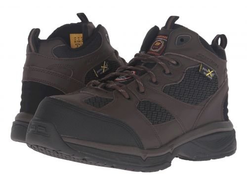 Skechers Work スケッチャーズ メンズ 男性用 シューズ 靴 ブーツ 安全靴 ワーカーブーツ Conroe Centerton 並行輸入品 Medium Brown D Rubber Leather Black 7 5 年間定番 B07f9zkpbk Panels Quarter