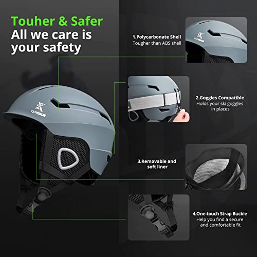 Extremus Snow Bound Ski Helmet Impact Resistance Ventilation