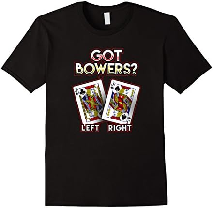 Men's Euchre Tees: Got Bowers? Left and Right Bower Jacks T-Shirt XL Black