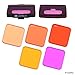 CamKix Diving Filter Kit Compatible with GoPro Hero 6/5 Black - 5 Filters (3X Red, 1x Magenta, 1x Yellow) - for use with Waterproof housing(Super Suit)