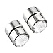 JOVIVI 2pc 6G Look Stainless Steel Fake Magnetic Crystal Ball Nose Ear Lip Stud, Non Piercing (White)