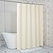 AmazerBath Plastic Shower Curtain, 72 x 84 Inches PEVA Shower Curtain with Heavy Duty Clear Stones and Grommet Holes, Waterproof Thick Bathroom Plastic Shower Curtains-Beige