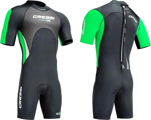 Cressi MED X MAN Shorty Wetsuit Black/Lime 2.5mm XS/1