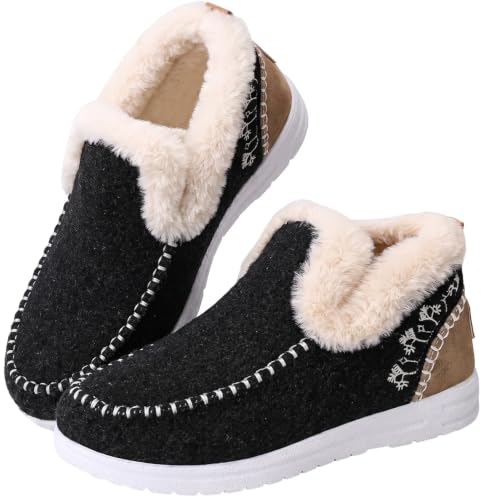 Dkieuyu Fuzzy Slipper Booties