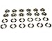 Grommets, 4 *Rolled Rim Spur, Stainless Steel, Heavy Duty, 12 Piece Set