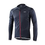 ARSUXEO Outdoor Sports Men's Slim Fit Cycling Jersey Long Sleeves Bike Bicycle MTB Shirts 6022 Gray Size XX-Large