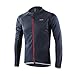 ARSUXEO Outdoor Sports Men's Slim Fit Cycling Jersey Long Sleeves Bike Bicycle MTB Shirts 6022 Gray Size X-Large
