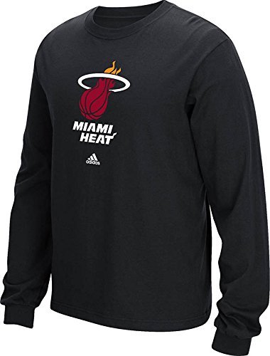 NBA Miami Heat Men's Full Primary Logo Long Sleeve Tee, XX-Large, Black