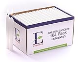 104 Church Candles for Devotional Candlelight Vigil Service, Box of 104 Candles, Unscented White 5