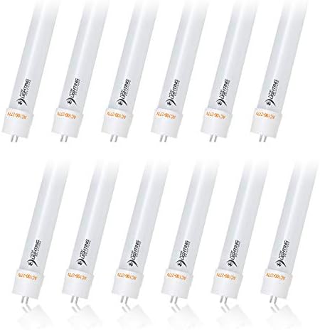 12-Pack of 4ft 22W T5 High Output LED Light Tube, 45.75", 54W T5 Equal, 5000K (Cool White), Frosted Lens, 2800lm, G5 Mini Base, 100-277V, Ballast Bypass, Dual-End Powered, LED Shop Light, UL-Listed