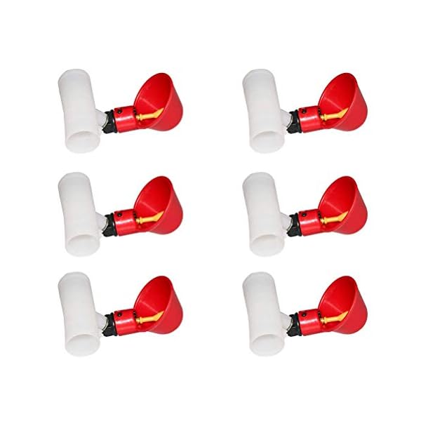 SEESEE.U Alimentatore Automatico di Pollo Waterer Pollame Capezzolo Bevitori di mangime Piccione Pollo Ciotola per Tubo…
