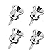 Pakala66 Metal Strap Buttons End Pins with Mounting Screws for Electric Acoustic Guitar, Bass, Ukulele (Silver-10 Pack)