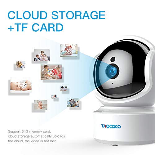 Baby Monitor Camera, Taococo IP Camera Wireless 1080P HD Home Security Camera for Baby Elder Pet Dog Monitor with Pan/Tilt Two-Way Audio,Night Vision,Motion Detection and Phone App Remote Control - Thumbnail 4