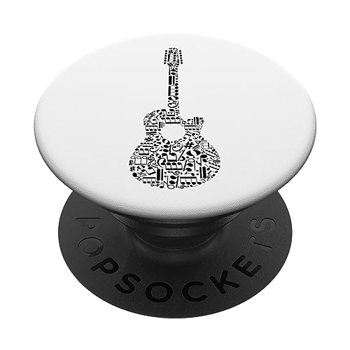 Guitar Graphic Guitarist Gift Mens Womens Dad Girl Present PopSockets Adhesive…