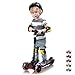 67i Kick Scooter for Kids Wide Deck 3 Wheel Toddler Scooter Lean to Steer Adjustable Height with Flashing PU Wheels Best Gifts for Children 3-12 Years Old
