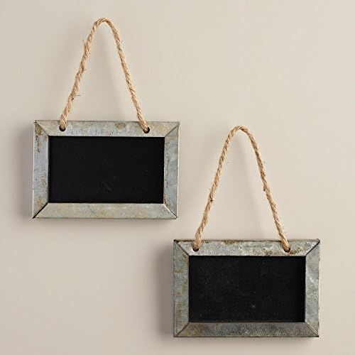 Mini Metal Chalkboard Signs, Set of 2 4"W x 2.75"H each