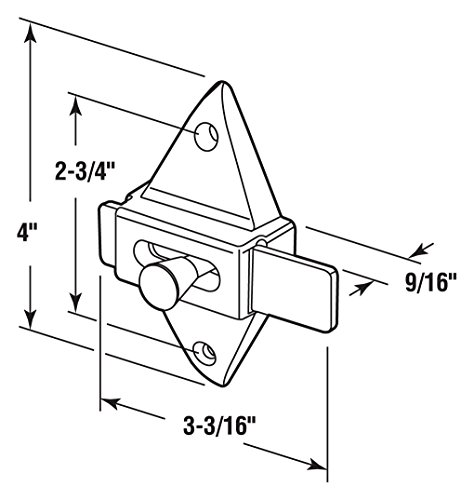 Prime-Line PH 17039 Slide Latch (1pk) â€“ Restroom Stall Latch â€“ Diecast Construction, Chrome Plated â€“ 2-3/4â€ Hole Centers â€“ Universal Design Can Be Used With Any Door Thickness â€“ Easy to Install
