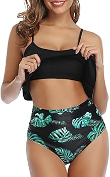 High waisted two piece swimsuit amazon Clearance