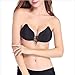 MEINAIER Self Adhesive Bra For Backless Dress,Reusable Silicone Push Up Invisible Bras With Drawstring For Women,For Dress Wedding Party [NEW VERSION],Black,B