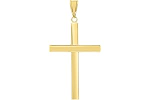 Jewelry America 14k Yellow Gold Simple Religious Cross Pendant