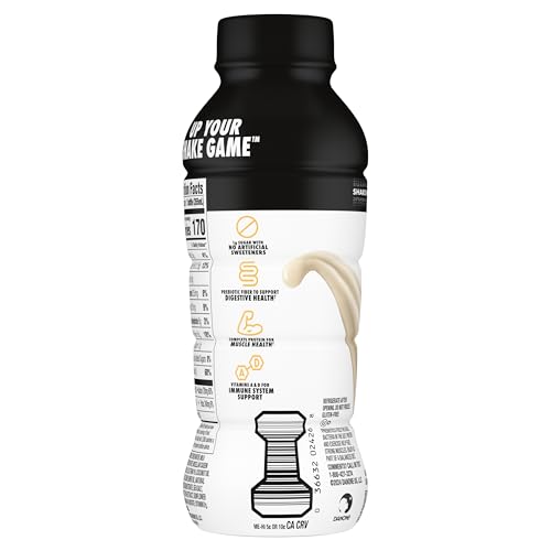 OIKOS PROTEIN SHAKE, VANILLA, 30G HIGH PROTEIN DRINKS, SHELF STABLE, READY TO DRINK, 5G PREBIOTIC FIBER, 12 FL OZ BOTTLE