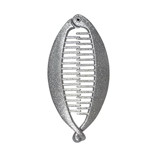4.5 Inch Glitter Banana Clip Hair Clincher Hair Comb - Silver