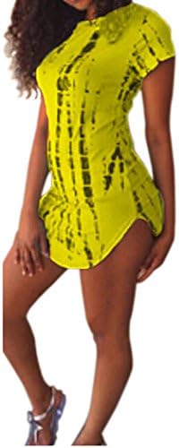 NianNvJiao Women's Cyber Monday Sides Split Leisure Comfort Dress Yellow One Size [Apparel]