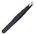 OceanPure Stainless Steel Textured Dual Tip Tweezer, Black