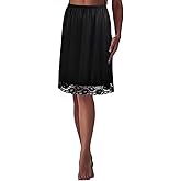 Comche 1 Pack Lace Half Slip Underskirt Half Slips for Under Dresses Skirt Extenders Womens Anti Static Half Slip