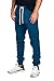 PROGO USA Men's Joggers Sweatpants Basic Fleece Marled Jogger Pant Elastic Waist (Small, Midnight)