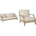 Signature Design by Ashley Clare View Lounge Chair with Beige Cushion in Antique Teak | Nebraska Furniture Mart