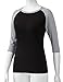 Regna X Women's Fit Relaxed Flowy Long Sleeve Baseball T-Shirts Top Light Grey
