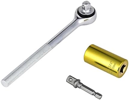 Professional Universal Sockets Wrench Adapter- Gator Sockets Set, Magic Spanner, Power Drill Adapter Tool, Hand Tool, Multi Function Repair Tools(7-19mm 3 SET Gold)