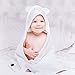 Extra Soft Baby Hooded Towel Set with Washcloth - Organic Bamboo Fiber for Sensitive Skin - Unisex Baby Bath Towel with Bear Ears for Newborn, Infant, Toddler - Keeps Baby Dry & Warm